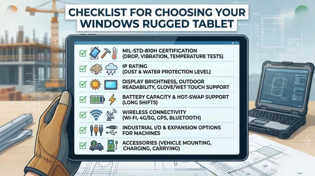 robustes Windows-Tablet für den Außendienst