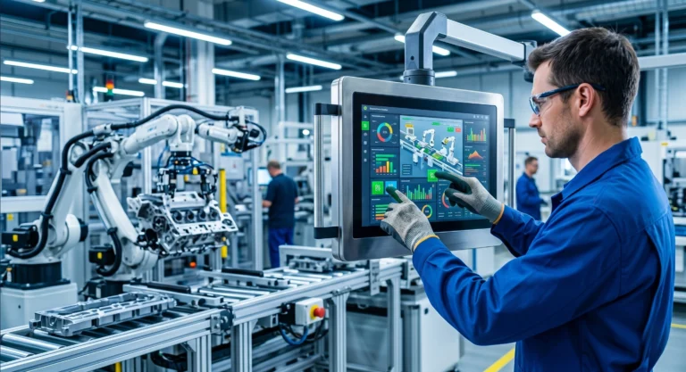 industrial touchscreen technology productivity impact