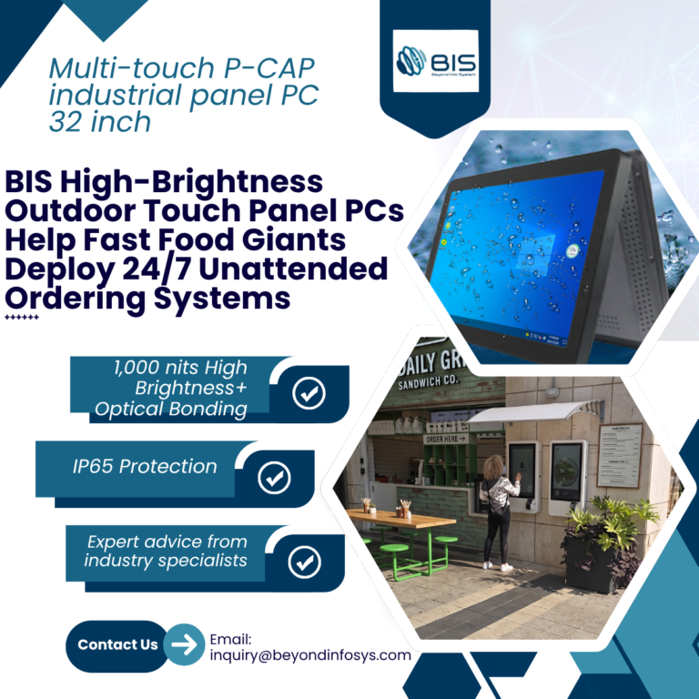 BIS High-Brightness Outdoor Touch Panel PCs Help Fast Food Giants Deploy 24/7 Unattended Ordering Systems